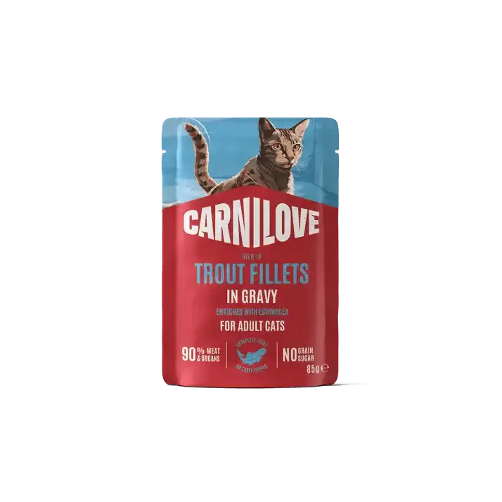 Carnilove Cat Pouch Gravy rich in Trout enriched with Echinacea 85 g Nedsatt pris