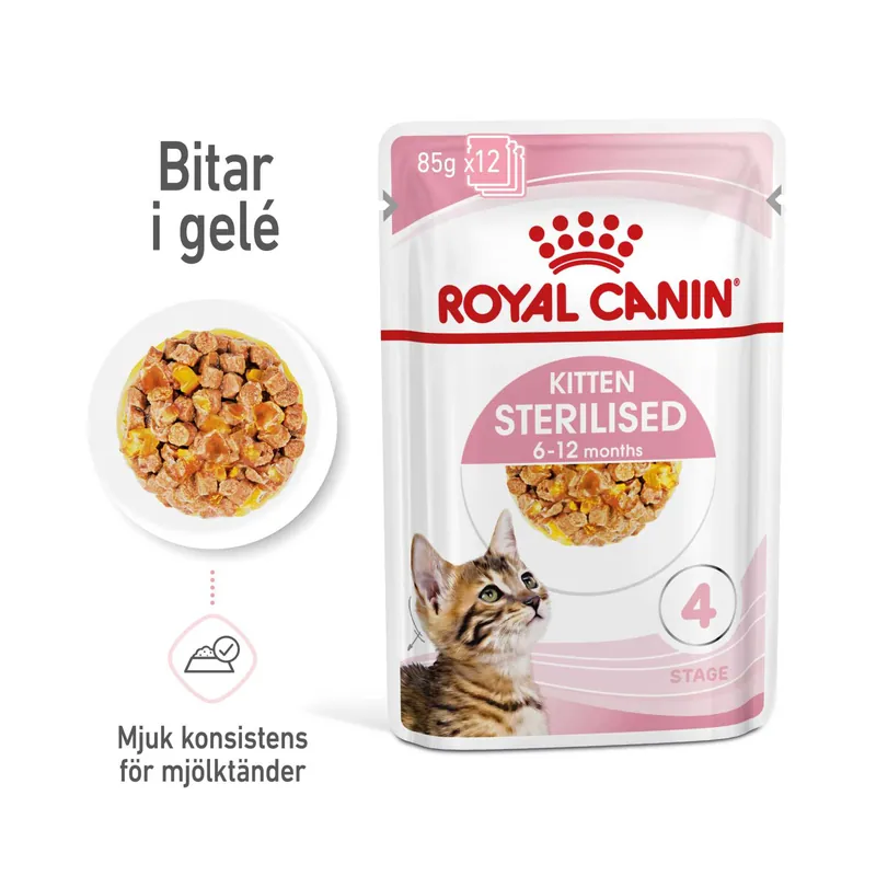 Begränsad tid Royal Canin Kitten Sterilised Jelly 12x85 g
