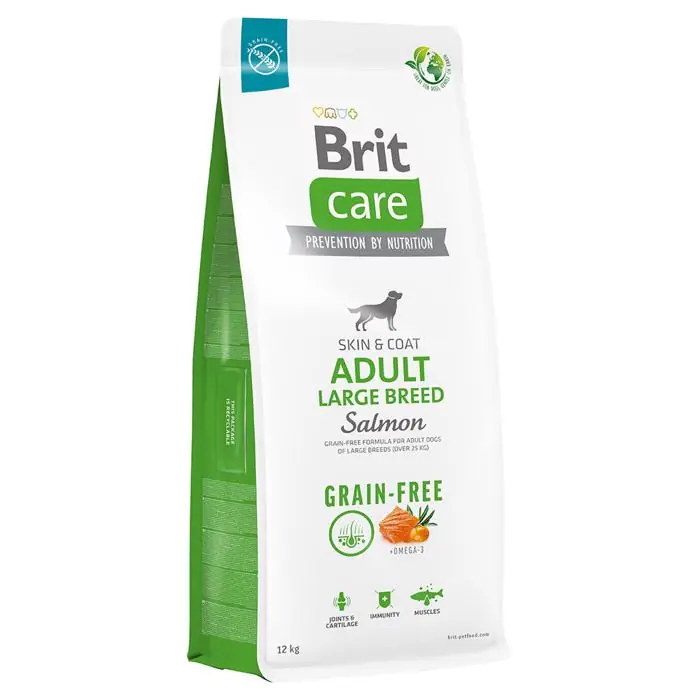 BRIT Care Hundfoder Grain Free ADULT Large Breed med Lax 12kg Extra rabatt