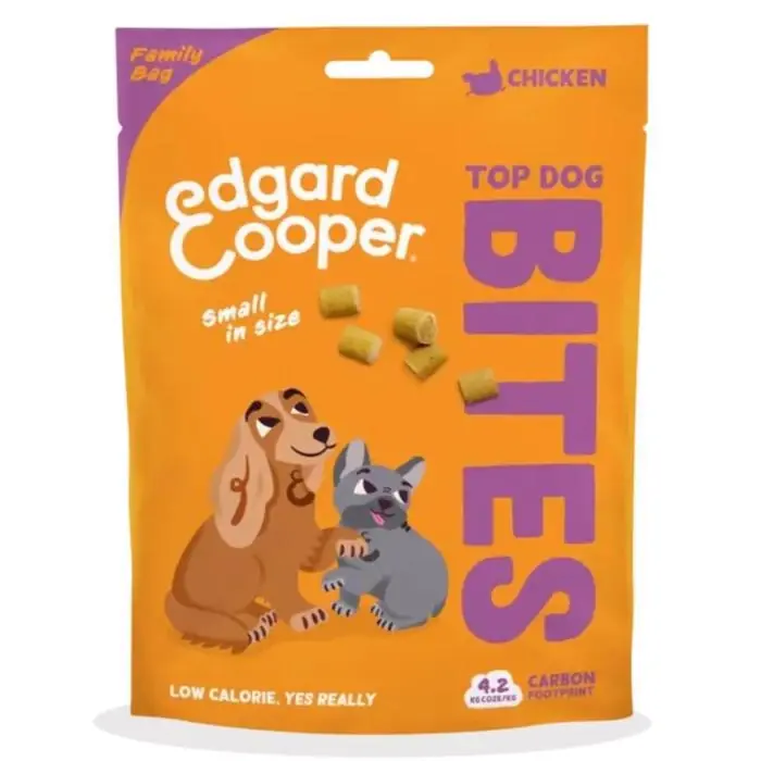 Edgard Cooper Godis i Små Bitar Top Dog Bites Chicken 120g Kundfavorit