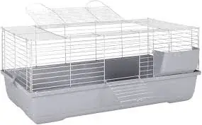 VidaXL Smådjursbur Grå 100x53x46 cm – Polypropen & Metall Billig