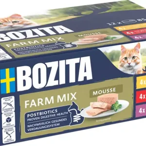 Beställ nu Bozita katt Mousse Multibox Farm 12x85g