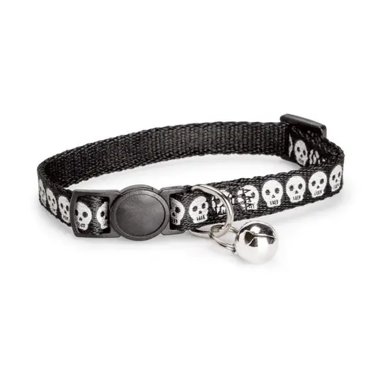 Fynd Basic Cat Reflective Halsband Dödskalle Svart